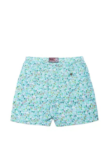 Slip de baie Mc2 Saint Barth cu imagine cu cordon albastru