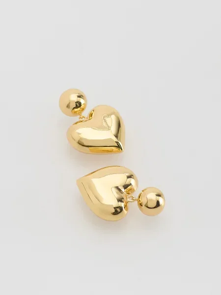 Серьги Reserved с сердечками золотые
