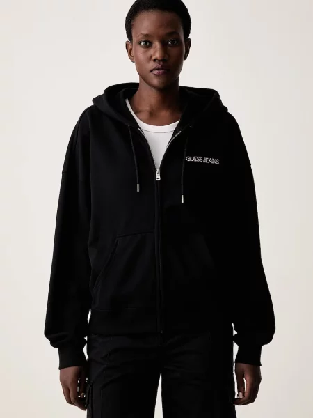 Guess Jeans Hanorac Oversize negru