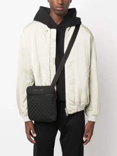 Žakardinė rankinė Emporio Armani juoda