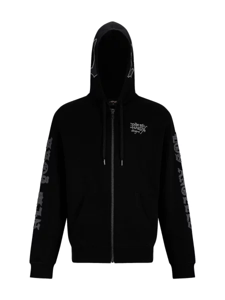 Ed Hardy Tepláková bunda Mono Montage sivá / tmavosivá čierna