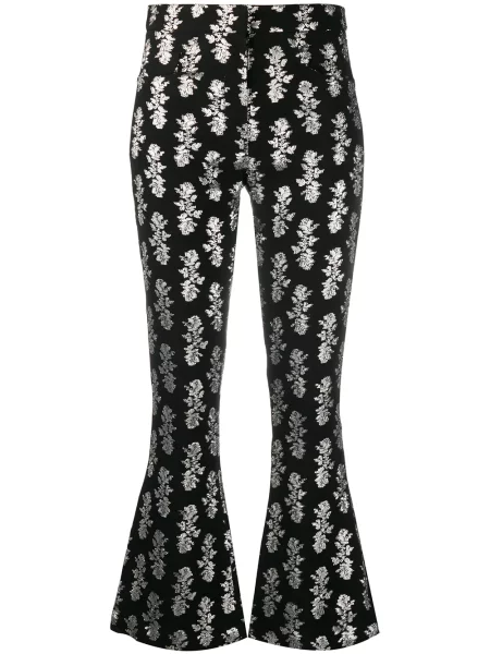 Spodnie dzwony 16arlington z nadrukiem dzwony czarne