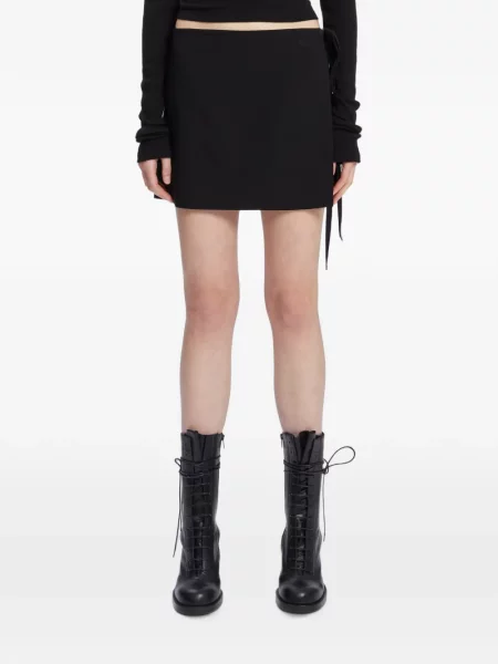 Fusta mini Ann Demeulemeester plic negru