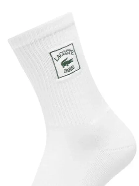 Dlouhé ponožky Lacoste bílé