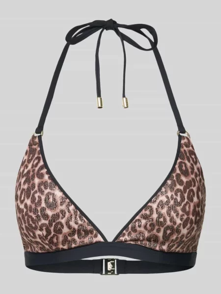 Góra bikini w formie trójkąta model Leopard Beach' Joop! Collection czarne