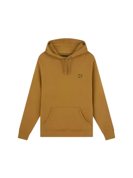 Bluza z kapturem Lyle & Scott z kapturem żółta
