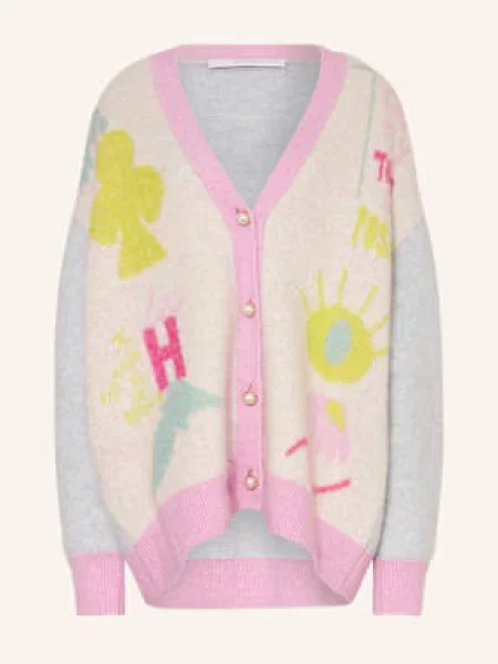 Herzen's Angelegenheit Kardigan Z Dodatkiem Moheru rosa zielony