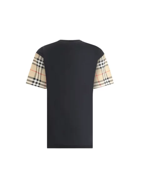 Koszulka Burberry casual w kratkę czarna