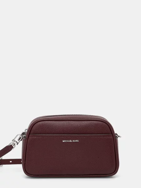 Кожена чанта MICHAEL Michael Kors бордо