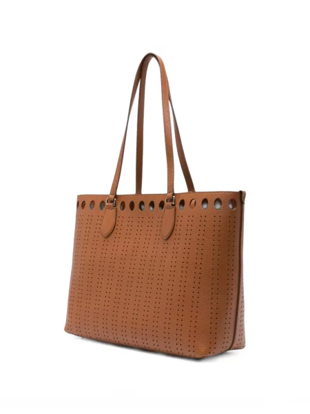 Τσάντα shopper Valentino Garavani καφέ