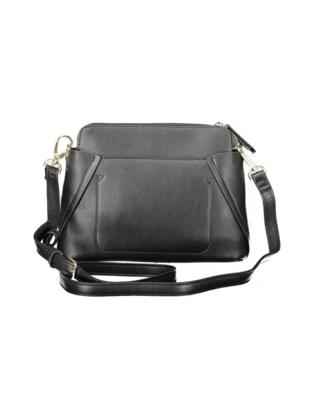 Lniana torebka Valentino Bags czarna