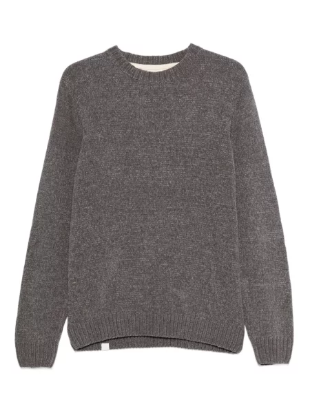 Sweter Anerkjendt z okrągłym dekoltem szary