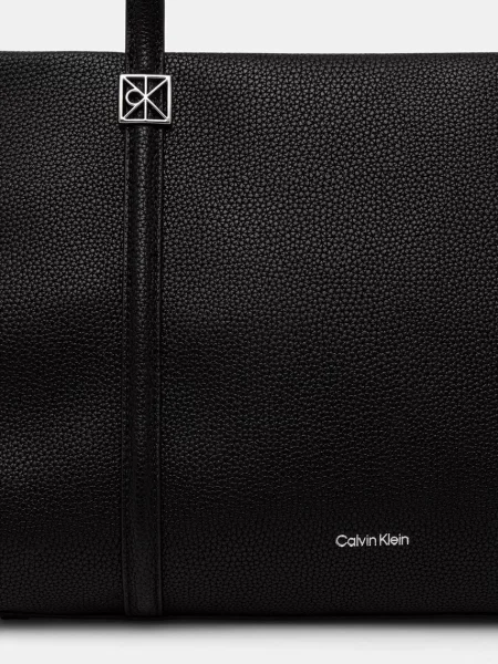 Calvin Klein Shopper táska PEBBLE GRAIN fekete