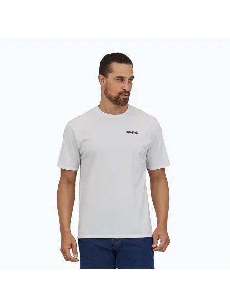 Tricou de trekking pentru bărbați Patagonia Logo Responsibili-Tee white alb
