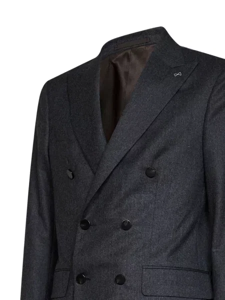 Costum D4.0 cu două rânduri de nasturi gri