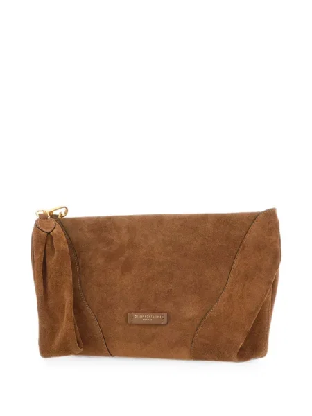 Clutch Gianni Chiarini σουέτ καφέ