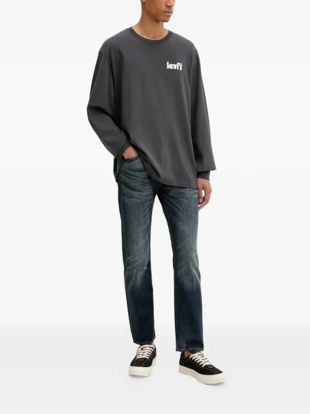 Blugi drepți Levi's® cu dungi negru