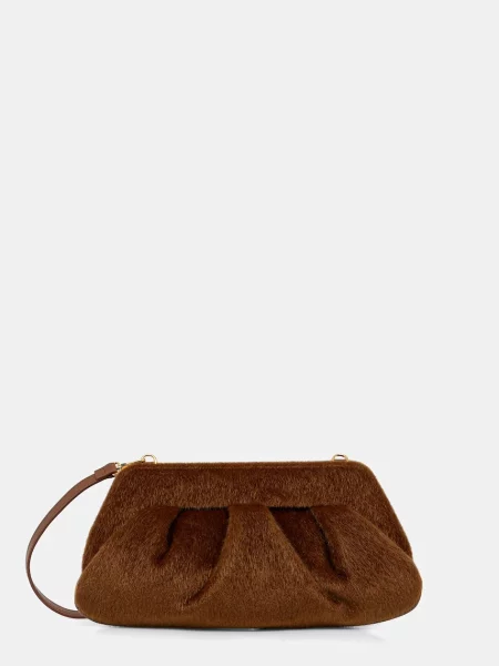 Themoire torebka brązowy