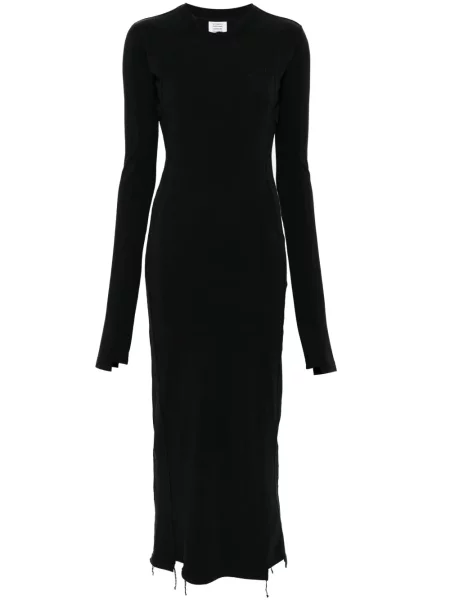 Rochie maxi Vetements din jerseu de costum negru