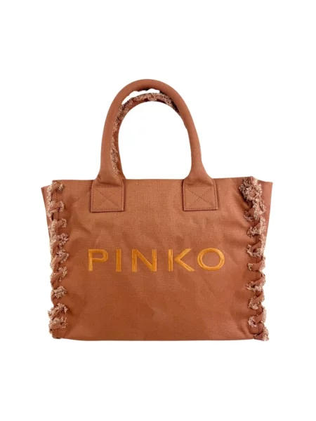 Torba plażowa Pinko brązowa