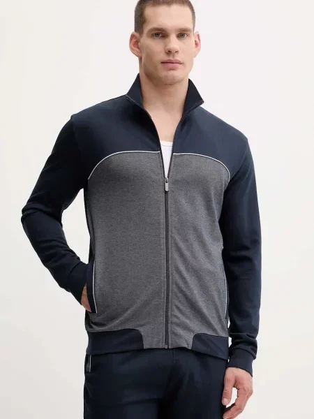 BOSS bluza lounge melanżowa granatowy