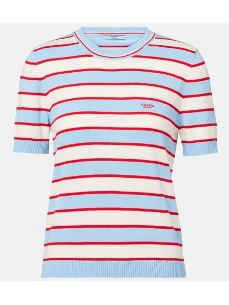 Top Prada cu dungi tricotate