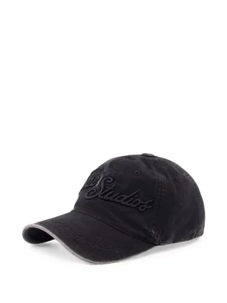 Șapcă Acne Studios cu autograf negru