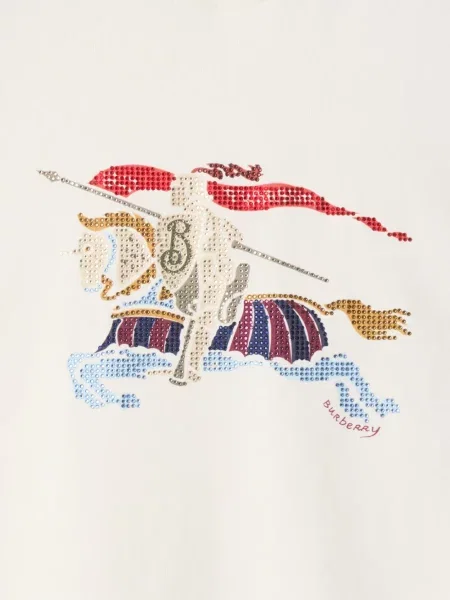 Tricou Burberry de cristal alb