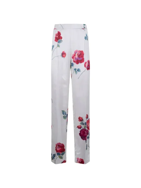 Pantaloni N°21 cu model floral alb