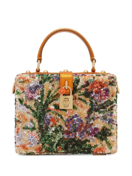 Geantă Dolce & Gabbana Dolce Box cu paiete portocaliu