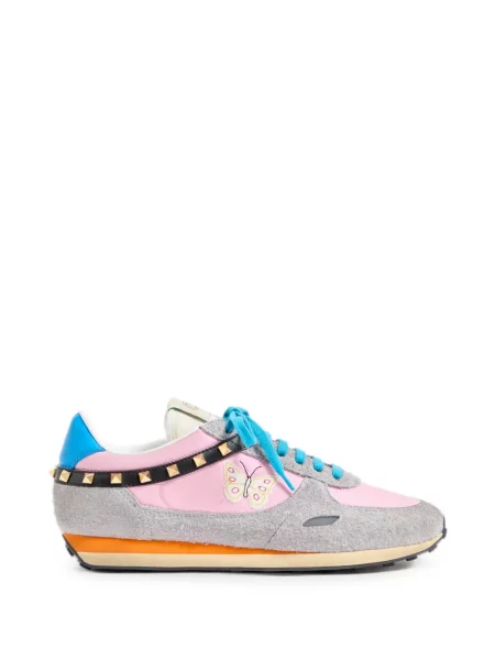 Sneakerși Valentino Garavani cu broderie din piele roz
