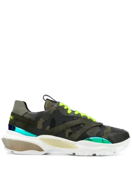 Sneakerși Valentino Garavani cu model camuflaj verde