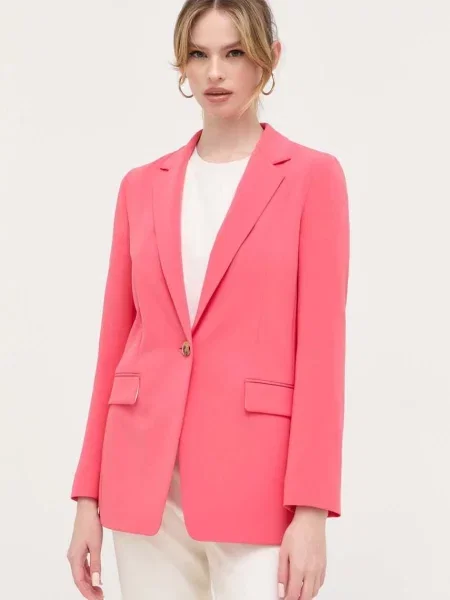 BOSS sacou roz un singur rand de neted albastru