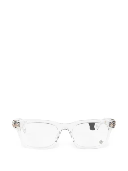 Ochelari de soare Chrome Hearts cu motiv cu inimi alb