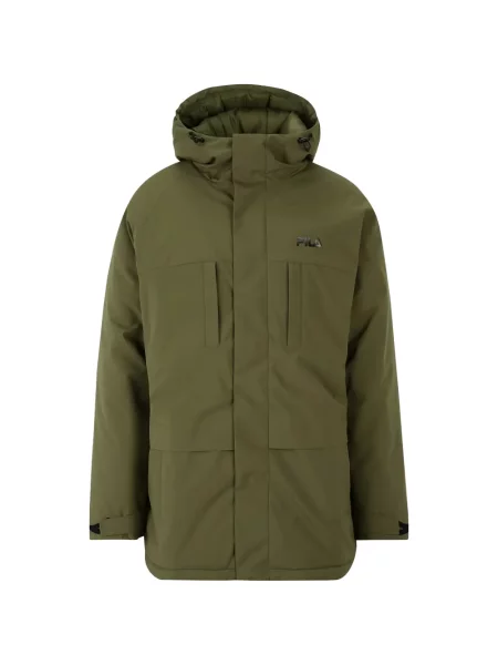 Geacă parka Fila cu glugă verde