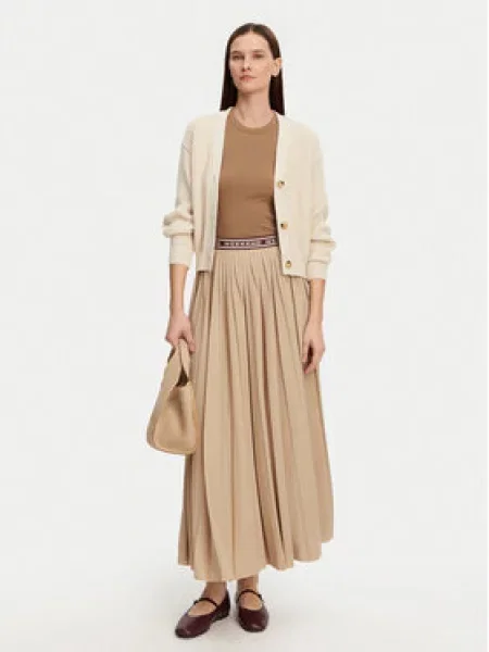 Weekend Max Mara Plisovaná sukně Bleu béžová