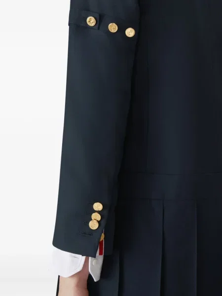 Плисирана костюм рокля Thom Browne синьо