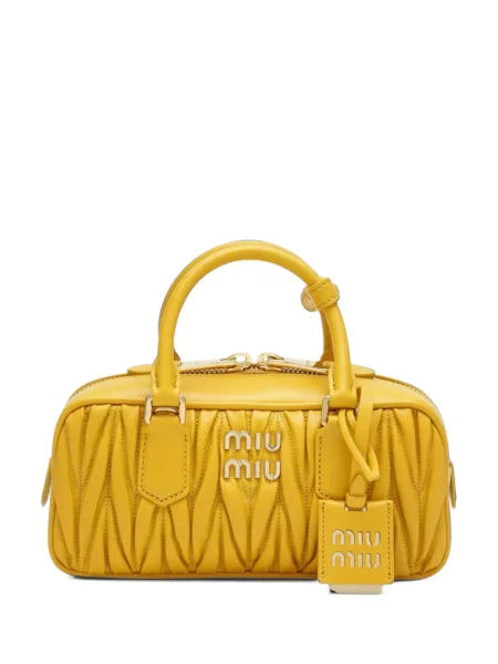 Geantă Miu Miu din piele galben