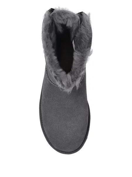 Botine Ugg cu funde gri