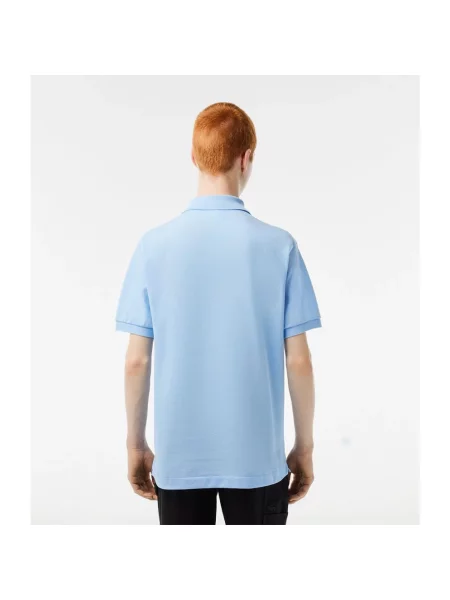 Koszulka polo o kroju regular fit z czystej bawełny Lacoste niebieska