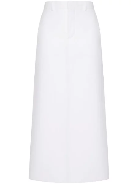 Fustă midi Valentino Garavani până la genunchi alb