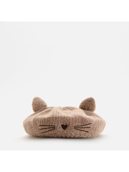 Reserved Gyapjúkeverék beanie sapka bézs