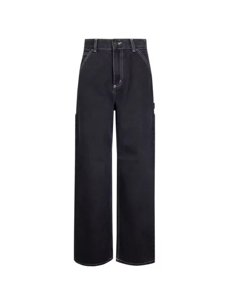 Blugi Carhartt Wip cu picior lat negru