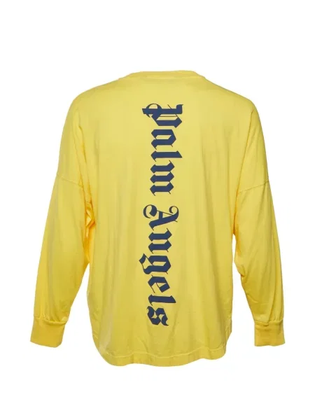 Lung tricou Palm Angels cu imagine galben