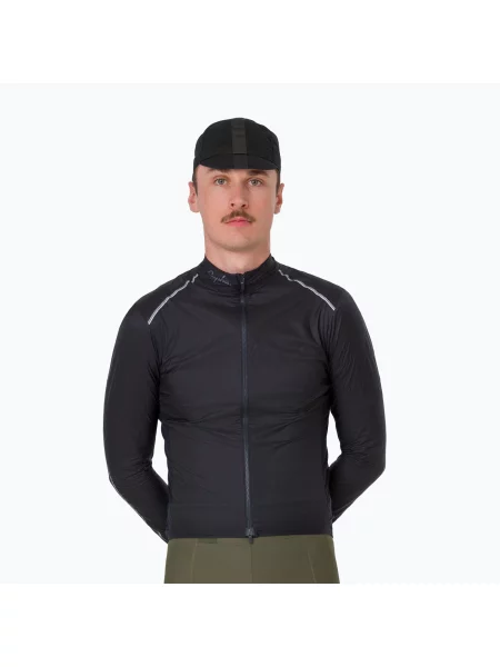 Geacă de ciclism pentru bărbați Rapha Brevet Element Wind Jacket black/grey negru