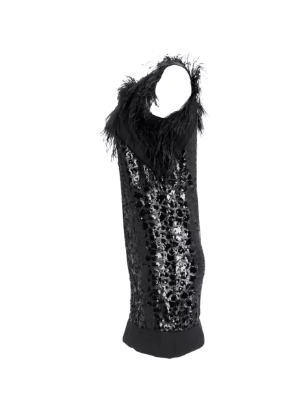 Rochie Boss cu paiete de costum negru