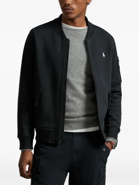 Dlouhá pruhovaná s límcem kšiltovka Polo Ralph Lauren modrá