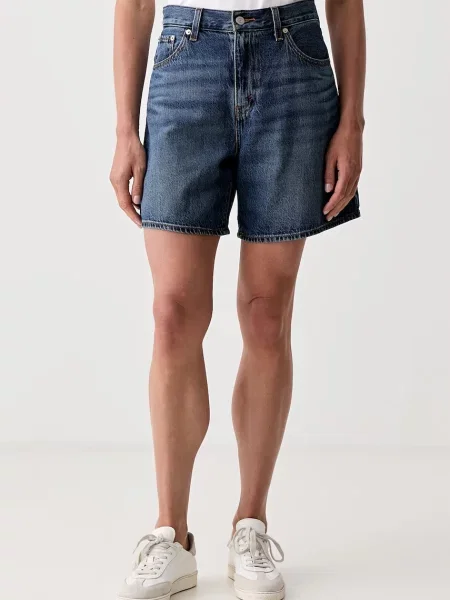 Levi's kratke hlače za žene traper HIGH BAGGY SHORT ACHIEVE EVERYTHING plava