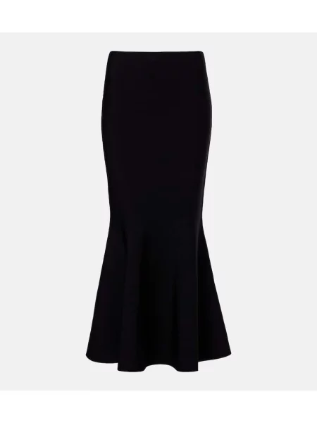 Fustă midi Roland Mouret tricotate până la genunchi negru