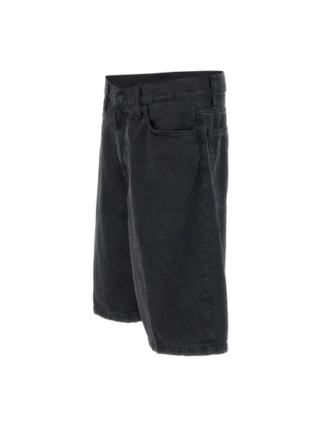 Krótkie szorty jeansowe Carhartt Wip czarne